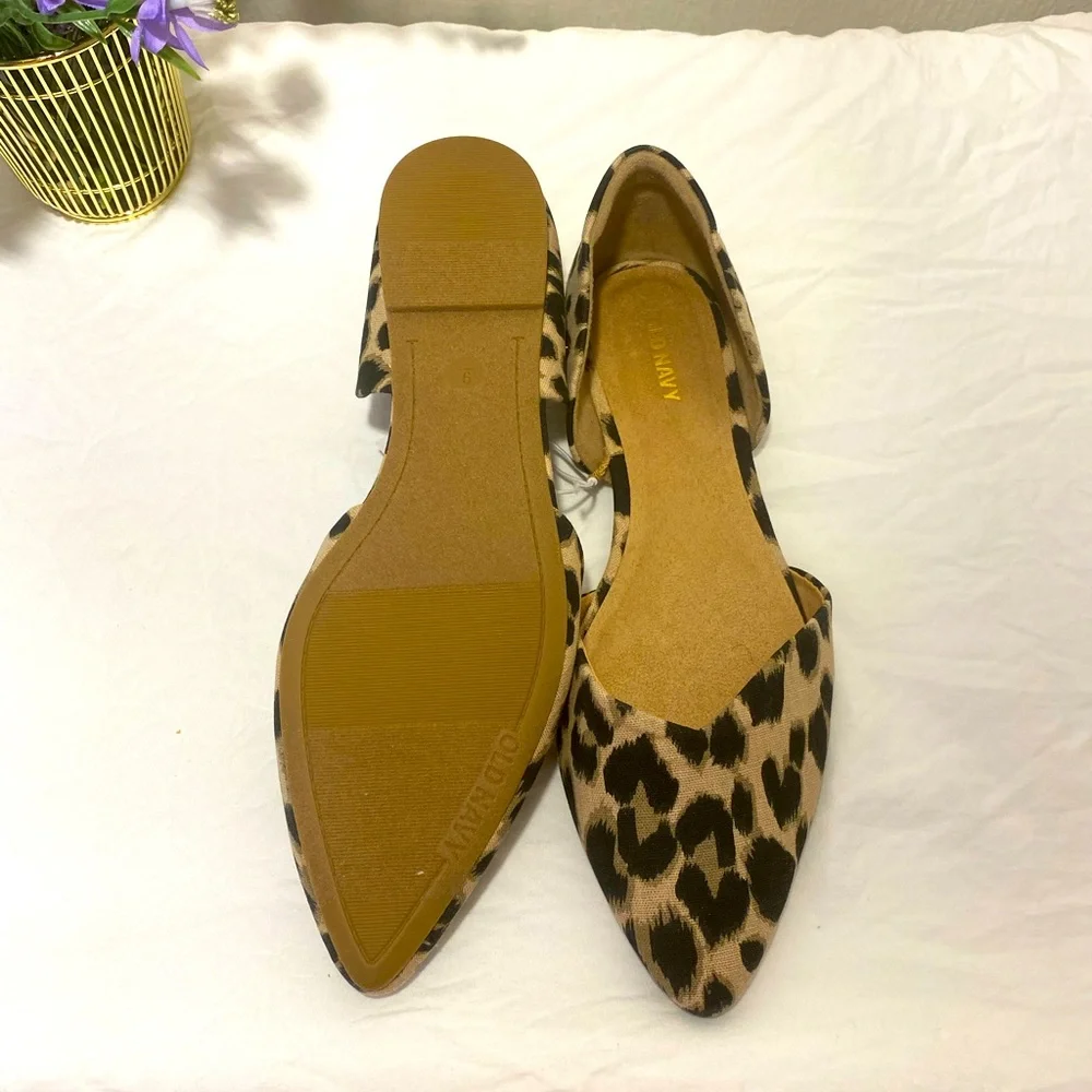 NWT Old Navy Leopard Pointy Flats - Picture 4 of 5
